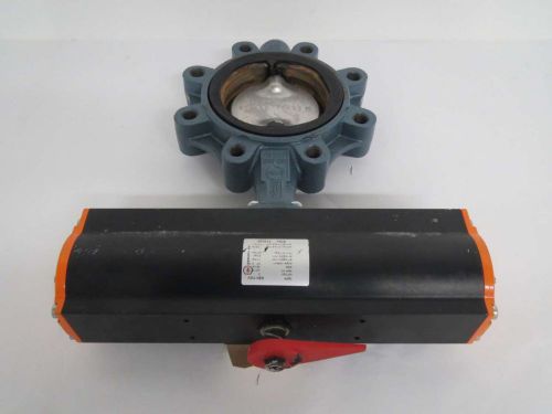 EBRO Z014-A EB6 FW2 4 IN PNEUMATIC STEEL STAINLESS LUG BUTTERFLY VALVE B443501