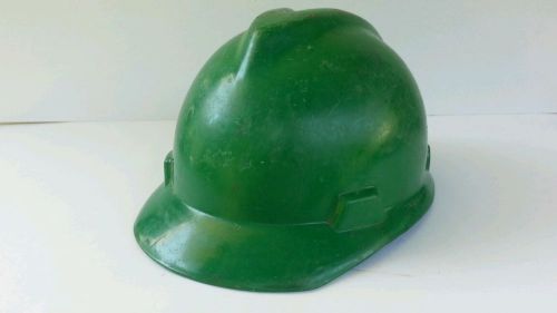 Vintage 1969 MSA Green Construction SAFETY HARD HAT Old Protection