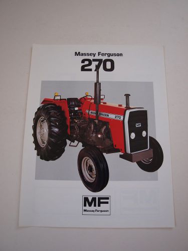 Massey-Ferguson MF 270 Tractor Color Brochure Spec Sheet MINT &#039;83