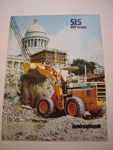 IH International Hough 515 Front-End Wheel Pay Loader Color Brochure 12p Org &#039;77