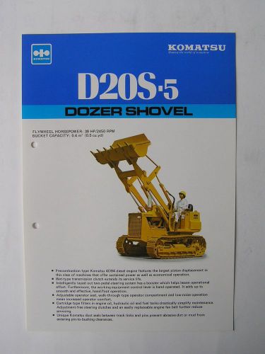 KOMATSU D20S-5 Dozer Shovel Brochure Japan