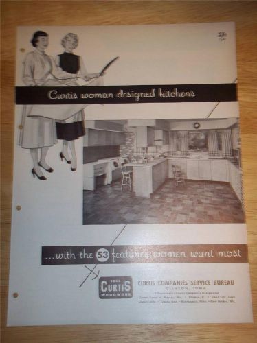 Vtg Curtis Companies Service Bureau Catalog~Kitchen Cabinets~1953
