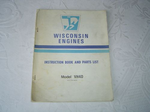 Wisconsin VH4D engines instruction manual and parts book catalog