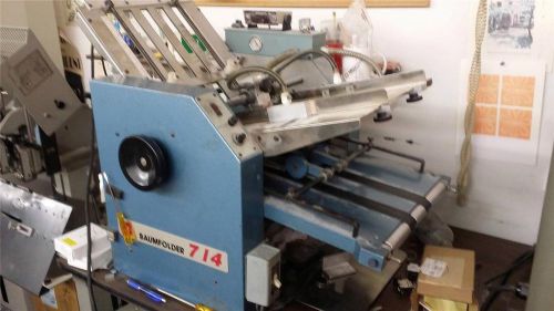 Baumfolder 714 paper folder: use with heidelberg, challenge, muller, ryobi for sale