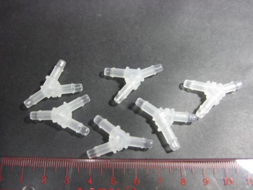6 x tube y-connectors for tube size : 4mm x 6mm for sale