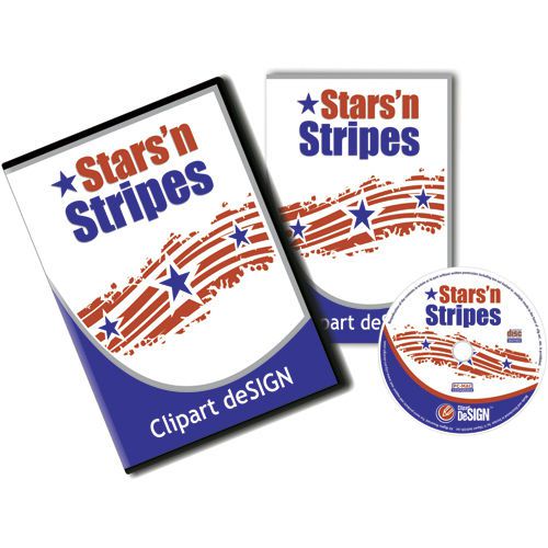 Patriotic-star-stripes vinyl cutter plotter images-vector clip art cd for sale