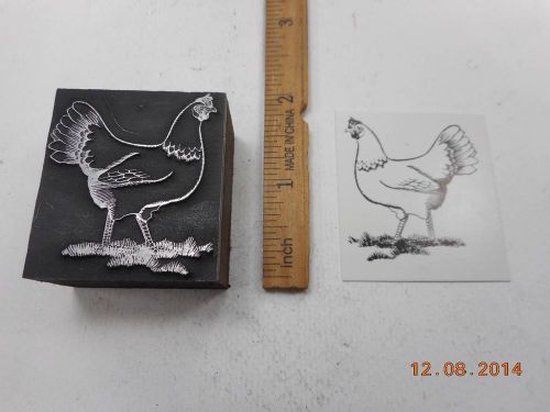 Letterpress Printing Printers Block, Hen Chicken