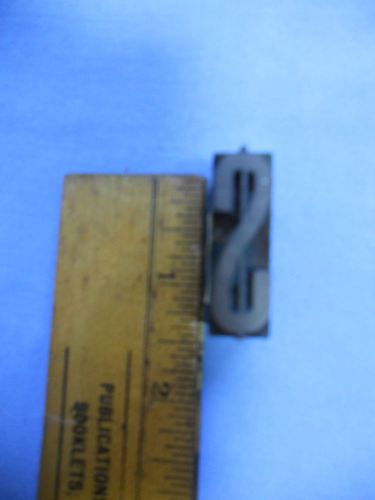 1 5/16&#034; x 7/16&#034; Wood Letterpress Printing Block Vintage ----- Symbol $