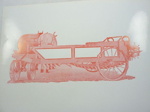 Manure Spreader Horse Drawn Copper Letterpress Printing Die &amp; Proof