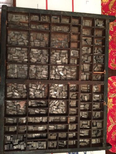 VINTAGE 24pt LETTERPRESS TYPE TRAY CONTENTS SEE PIC NICE FONT