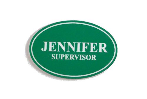 2.25x1.5&#034; Employee Personalized Name Tag Badge Custom Engraved Magnet Latch