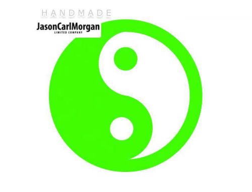 JCM® Iron On Applique Decal, Yin Yang Neon Green