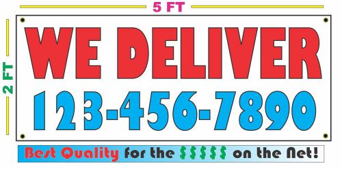 WE DELIVER w/ CUSTOM PHONE Banner Sign NEW Larger Size Best Price on the Net!