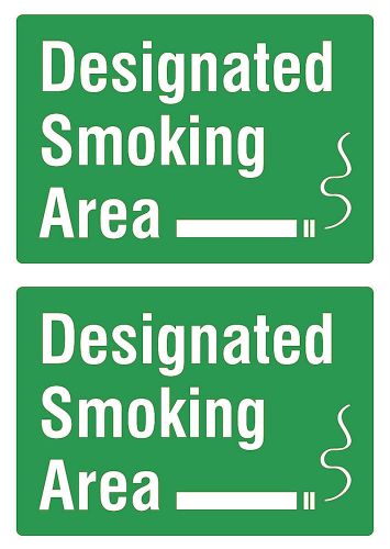 Designated Smoking Area Smoke Aloud Here Office Complex Outdoor Signs 2 Qty s163