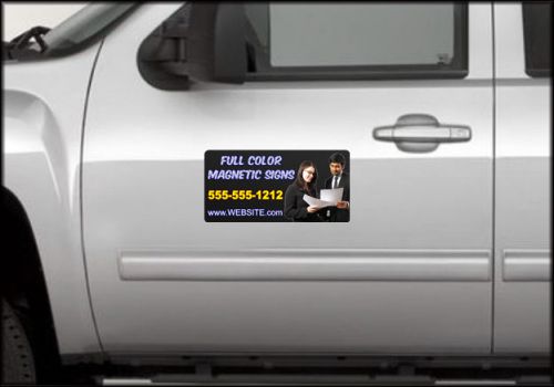 17 x 8.5 CUSTOM Full Color Car Door Magnets SET - magnetic truck vehicle signs