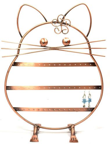 Copper Color Kitty Cat  Earring Stand ~Holder~Organizer Jewelry Display