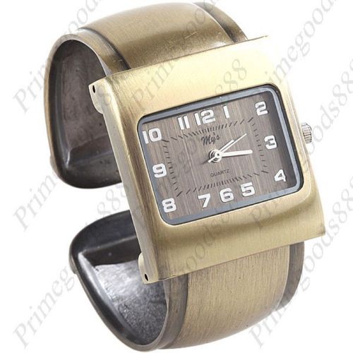 Golden Gold Metal Bracelet Bangle Quartz Wrist Lady Ladies Wristwatch Women&#039;s