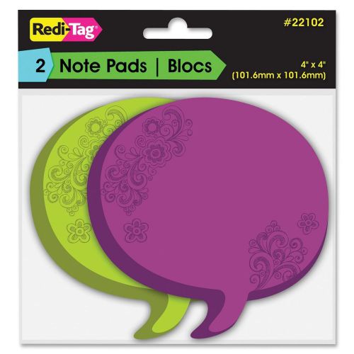Redi-tag Thought Bubble Sticky Notes - Writable, Repositionable, (rtg22102)