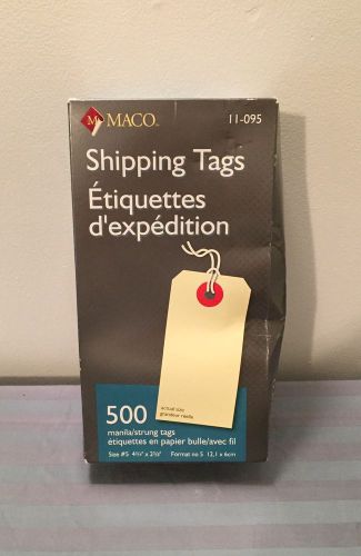 Maco Shipping Tags 11-095, Size 5, 4 3/4&#034; x 2 3/8&#034;