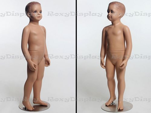 Child fiberglass with molded hair mannequin dress form display #mz-kd2 for sale