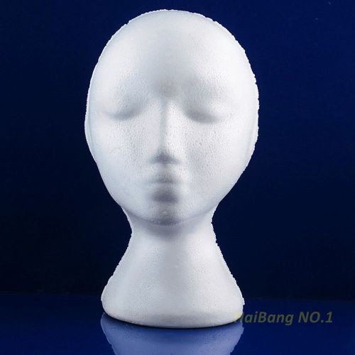 Styrofoam foam mannequin manikin head stand wig glasses hat display holder y8 for sale