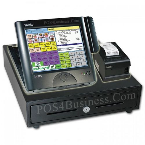 Sam4s sps-2000 pos touch screen cash register (bundle) drawer, printer, scale for sale