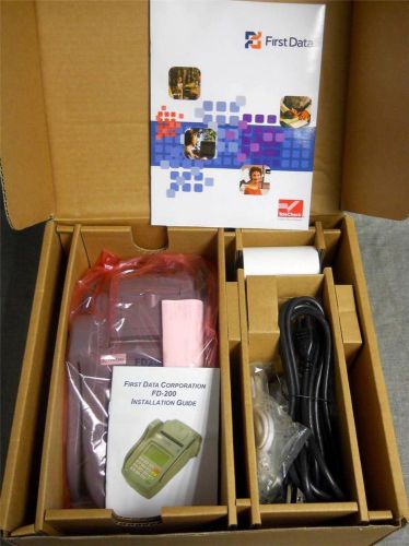 First data fd200 ip/dial credit card terminal &amp; check reader nos for sale