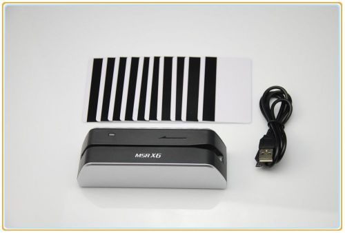 MSRX6 Smallest USB Magnetic Credit Card Reader Writer 1/4 Size of MSR206 MSR605
