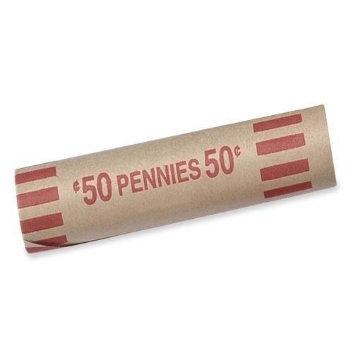 Mmf industries 2160600a07 tubular coin wrapper .50 pennies 1000/pk red for sale