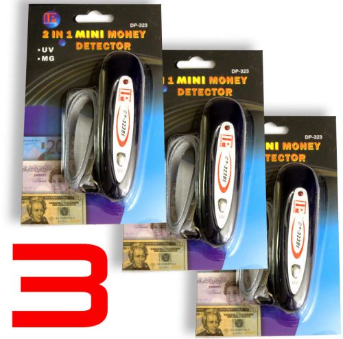 3X Mini UV and Magnetic Currency Ultraviolet Money Detector Counterfeit Checker
