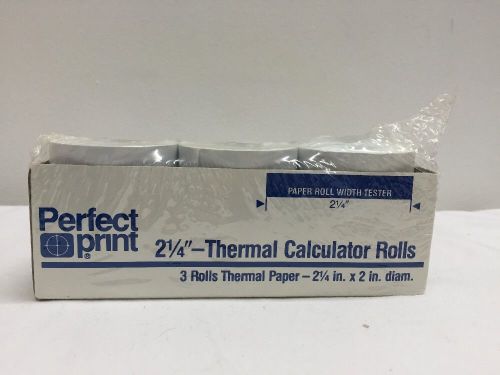 Perfect Print 2 1/4 Thermal Calculator Rolls 3 Rolls Of Thermal Paper
