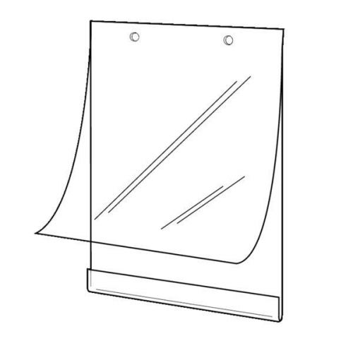 SET OF 3 HANGING POSTER HOLDER SLEEVES A1 23.4&#034; x 33.1&#034; WITH FIXING ACCESSORIES