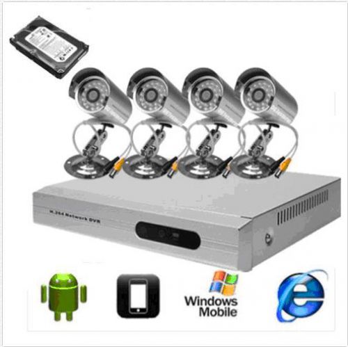 Standalone 4 CH DVR CCTV Home Security System 500GB Hard Disk&amp;4 Camera