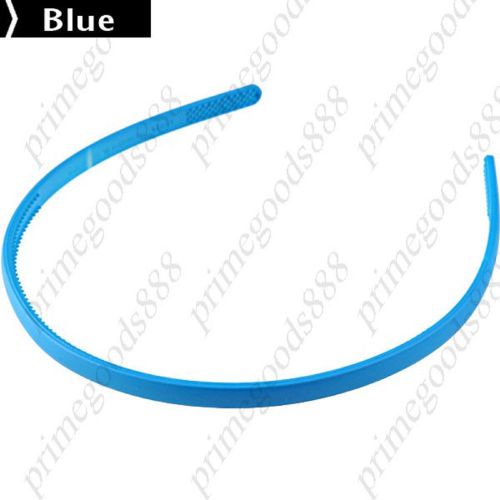 Candy color simple hair band headband hair clip with velour lining women blue for sale