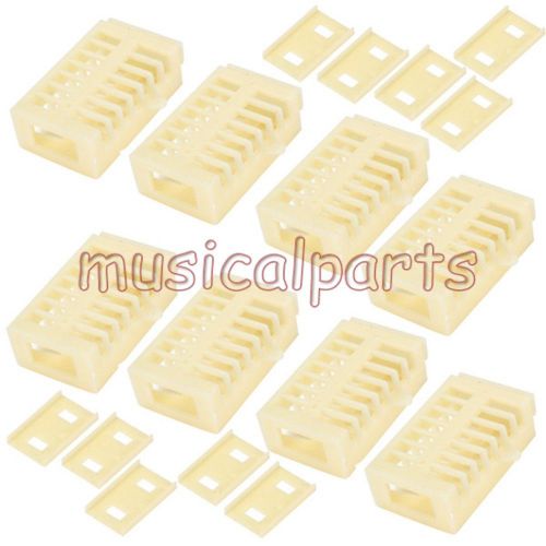 10pcs Cream White Plastic Beekeeping Tool Removable Queen Cage Match-box