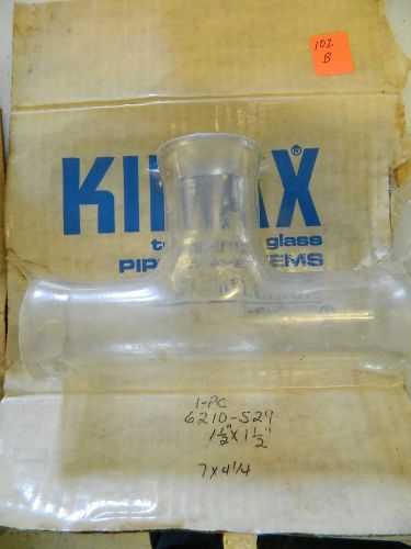 SALE! 11/2&#034; KIMAX tempered Glass T connector Pipeline Milking System Tube  102B