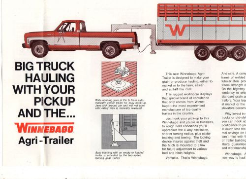 VINTAGE EPHEMERA ? 88BB  winnebago trailer agri trailer 1974