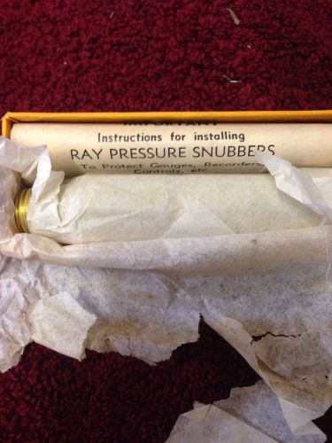 One Ray Brass Pressure Snubber Model No. 1 0-1500 lb. Sq. Inch