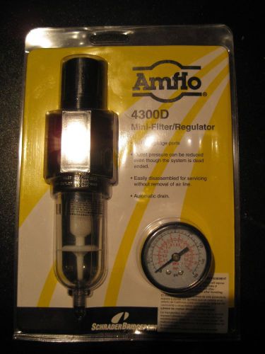 Amflo 4300D Mini Filter &amp; Regulator Combo 1/4&#034; line Automatic Drain