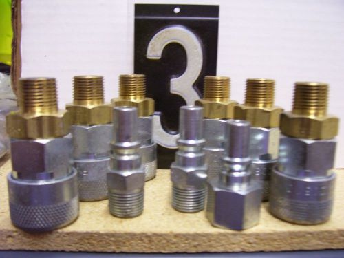 AIRHOSE 9 PIECE KIT3/8 PIPE FOSTER 6-COUPLERS&amp;3CONNECTORS,  4304 COUPLERS