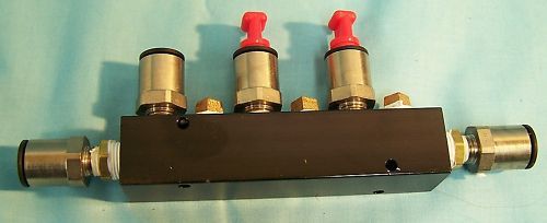 Legris 8 port air manifold with legris 1/2&#034; tubing inst for sale