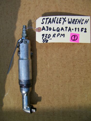 STANLEY -PNEUMATIC  NUTRUNNER- A30LQATA-11F2,  730 RPM, USED 3/8&#034;