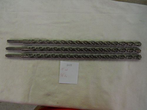 3 new bosch ansi sds plus carbide tipped  drill bits. 5/8&#034; x 18&#034; s4l german d439 for sale