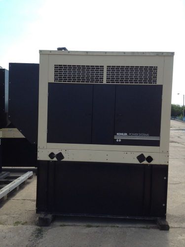 Kohler 58kw generator single phase john deere diesel engine sound proof low hour for sale