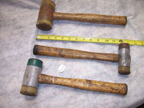 Hammers (3) Machinist Replaceable Plastic Face Hammers, 3.2, 1.5, &amp; 1.4 Lbs. ea.