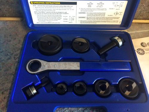 Current tools 157pm 1/2&#034; to 2&#034; ratchet knockout set for sale