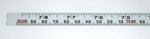 Metal Adhesive Backed Ruler - 1/2&#034; Wide X 2M (6&#039;9&#034;) Long - Right - Fract/Metric