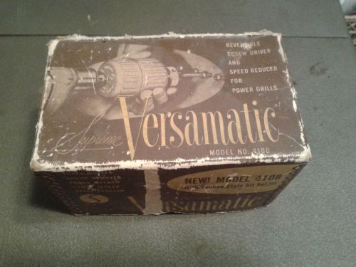 VERSAMATIC tool in box with manual Model 4100 plus extra parts tips drill bits