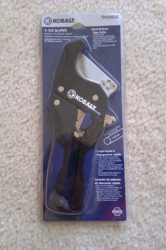 KOBALT 11/2&#034; Quick-Release PVC Pipe Cutter, RATCHETING mechanism STAINLESS BLADE