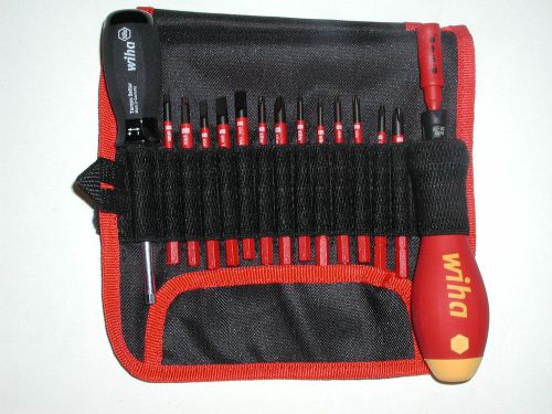 Wiha 16 PC Insulated Torque Control Screwdriver Set with SlimLine Blades 28792